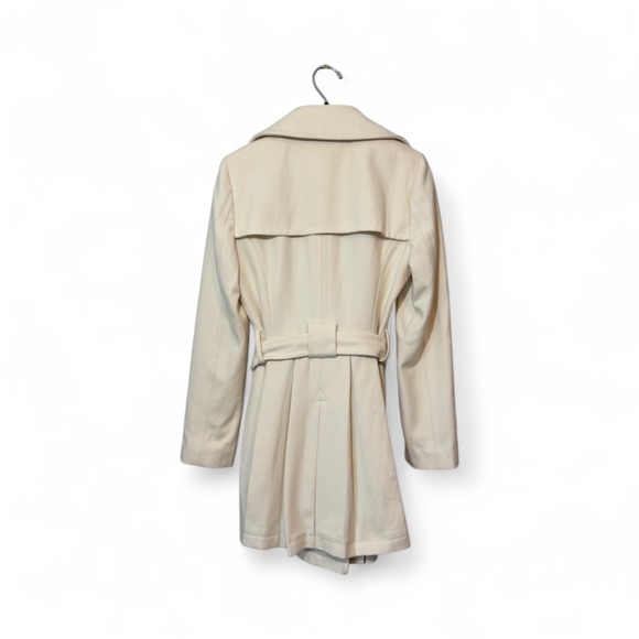 Express Wool Lined Pea Coat Cream Size S - Picture 2 of 13